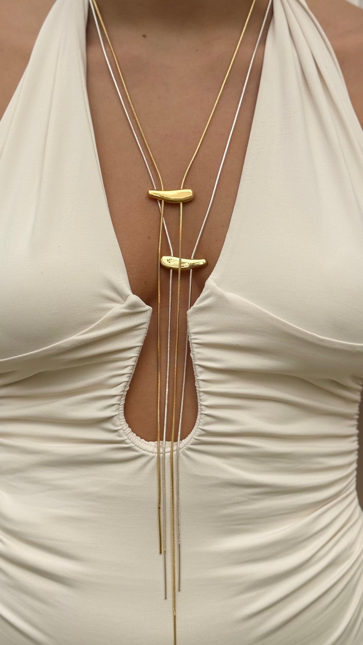 Lipari Two Tone Adjustable Necklace