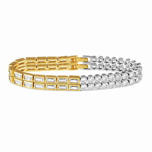 Vis Two-Tone Tennis Bracelet